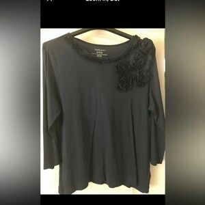 NWOT VAN HEUSEN BOW KNIT TOP/TUNIC XL